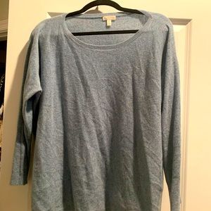 Garnet Hill Light Blue Crew Neck Sweater